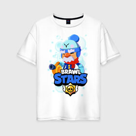 Женская футболка хлопок Oversize с принтом BRAWL STARS GALE в Ухте, 100% хлопок | свободный крой, круглый ворот, спущенный рукав, длина до линии бедер
 | 8 bit | brawl stars | crow | gale | leon | leon shark | max | mecha | mecha crow | mr.p | sally leon | shark | tara | virus 8 bit | werewolf leon | акула | берли | бравл старс | ворон | макс | оборотень