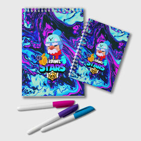 Блокнот с принтом BRAWL STARS GALE в Ухте, 100% бумага | 48 листов, плотность листов — 60 г/м2, плотность картонной обложки — 250 г/м2. Листы скреплены удобной пружинной спиралью. Цвет линий — светло-серый
 | bibi | brawl stars | coach mike | crow | gale | leon | leon shark | max | mecha crow | mortis | mr.p | phoenix | sally leon | sandy | spike | sprout | tara | unicorn | virus 8 bit | werewolf | ворон | оборотень