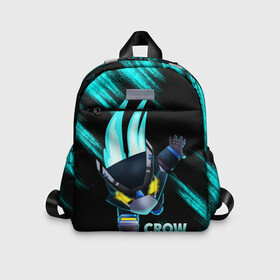 Детский рюкзак 3D с принтом Brawl Stars CROW в Ухте, 100% полиэстер | лямки с регулируемой длиной, сверху петелька, чтобы рюкзак можно было повесить на вешалку. Основное отделение закрывается на молнию, как и внешний карман. Внутри дополнительный карман. По бокам два дополнительных кармашка | 8 bit | 8 бит | bibi | brawl | brawl stars | crow | leon | spike | sprout | stars | бравл | бравл старс | браво старс | игра | компьютерная | кров | леон | онлайн | старс