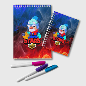 Блокнот с принтом BRAWL STARS GALE в Ухте, 100% бумага | 48 листов, плотность листов — 60 г/м2, плотность картонной обложки — 250 г/м2. Листы скреплены удобной пружинной спиралью. Цвет линий — светло-серый
 | bibi | brawl stars | coach mike | crow | gale | leon | leon shark | max | mecha crow | mortis | mr.p | phoenix | sally leon | sandy | spike | sprout | tara | unicorn | virus 8 bit | werewolf | ворон | оборотень