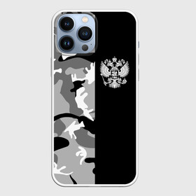 Чехол для iPhone 13 Pro Max с принтом Россия камуфляж в Ухте,  |  | Тематика изображения на принте: ru | rus | russia | team | белый | герб | городской | двуглавый | знак | империя | камок | надпись | национальный | орел | патриот | родина | российская | россия | русич | русский | русь | рф | сборная | символ