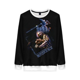 Женский свитшот 3D с принтом Beetlejuice в Ухте, 100% полиэстер с мягким внутренним слоем | круглый вырез горловины, мягкая резинка на манжетах и поясе, свободная посадка по фигуре | Тематика изображения на принте: beetlejuice | vdpartat | битлджус | майкл китон | ужасы