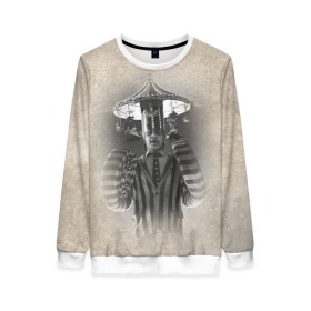 Женский свитшот 3D с принтом Beetlejuice в Ухте, 100% полиэстер с мягким внутренним слоем | круглый вырез горловины, мягкая резинка на манжетах и поясе, свободная посадка по фигуре | Тематика изображения на принте: beetlejuice | vdpartat | битлджус | майкл китон | ужасы