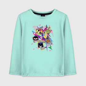 Детский лонгслив хлопок с принтом Юные Титаны в Ухте, 100% хлопок | круглый вырез горловины, полуприлегающий силуэт, длина до линии бедер | beast boy | cyborg | raven | robin | starfire | teen titans go | vdsvar | warner bros. | бистбой | вперед | киборг | робин | рэйвен | старфаер | юные титаны