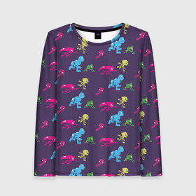 Женский лонгслив 3D с принтом Юные титаны в Ухте, 100% полиэстер | длинные рукава, круглый вырез горловины, полуприлегающий силуэт | beast boy | cyborg | raven | robin | starfire | teen titans go | vdsvar | warner bros. | бистбой | вперед | киборг | робин | рэйвен | старфаер | юные титаны