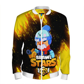 Мужской бомбер 3D с принтом BRAWL STARS GALE. в Ухте, 100% полиэстер | застегивается на молнию, по бокам два кармана без застежек, по низу бомбера и на воротнике - эластичная резинка | 8 bit | brawl stars | crow | gale | leon | leon shark | max | mecha | mecha crow | mr.p | sally leon | shark | tara | virus 8 bit | werewolf leon | акула | берли | бравл старс | ворон | макс | оборотень