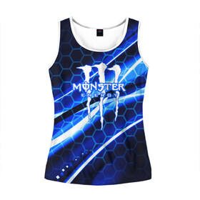 Женская майка 3D с принтом MONSTER ENERGY в Ухте, 100% полиэстер | круглая горловина, прямой силуэт, длина до линии бедра | energy | honda | mercedes | monster energy | porsche | racing | sport | toyota | автомобил | автомобильные | марка | машины | митсубиси | монстр | монстр энерджи | порше | спорт | тесла | тойота | хонда