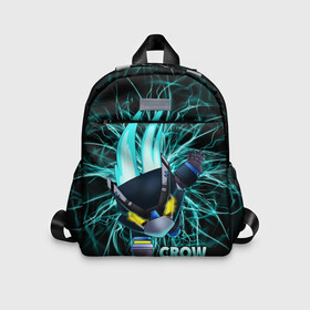 Детский рюкзак 3D с принтом Brawl Stars CROW в Ухте, 100% полиэстер | лямки с регулируемой длиной, сверху петелька, чтобы рюкзак можно было повесить на вешалку. Основное отделение закрывается на молнию, как и внешний карман. Внутри дополнительный карман. По бокам два дополнительных кармашка | 8 bit | 8 бит | bibi | brawl | brawl stars | crow | leon | spike | sprout | stars | бравл | бравл старс | браво старс | игра | компьютерная | кров | леон | онлайн | старс