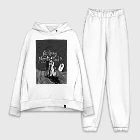 Женский костюм хлопок Oversize с принтом Can the Living Marry the Dead в Ухте,  |  | Тематика изображения на принте: corpse bride | emily | scraps | tim burtons | vdgerir | victor van dort | wedding | wine of ages | zombie | свадебный букет | тим бертон | труп невесты