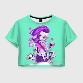 Женская футболка Crop-top 3D с принтом EMZ в Ухте, 100% полиэстер | круглая горловина, длина футболки до линии талии, рукава с отворотами | 8 bit | barley | brawl stars | brock | bull | colt | crow | dynamike | frank | jessie | leon | nita | барли | бравл старс | брок | булл | ворон | джесси | динамайк | кольт | леон | фрэнк