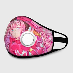 Маска из неопрена с принтом DARLING IN THE FRANXX в Ухте, неопрен 100% | Форма огибающая нос. Резинки для ушей с дополнительной резинкой на затылке. Клапан для выдоха для активного дыхания при занятиях спортом. Эластичный материал маски и окантовки для лучшего растяжения и прилегания маски.  | 02 | anime | darling in the franxx | hiro | manga | zero two | аниме | любимый во франксе | манга | милый во франксе | ноль два | хиро