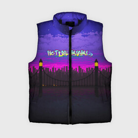 Женский жилет утепленный 3D с принтом HOTLINE MIAMI2 в Ухте,  |  | abstraction games | dennaton games | devolver digital | game | hotline miami | hotline miami 2: wrong number | retrowave | synthwave | мотель | мотель майами