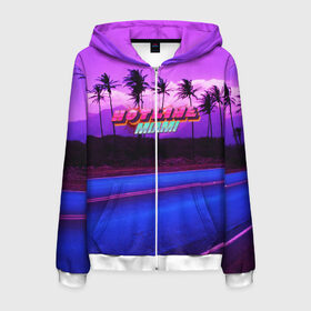 Мужская толстовка 3D на молнии HOTLINE MIAMI: в Ухте, 100% полиэстер | длина до линии бедра, манжеты и пояс оформлены мягкой тканевой резинкой, двухслойный капюшон со шнурком для регулировки, спереди молния, по бокам два кармана | abstraction games | dennaton games | devolver digital | game | hotline miami | hotline miami 2: wrong number | retrowave | synthwave | мотель | мотель майами