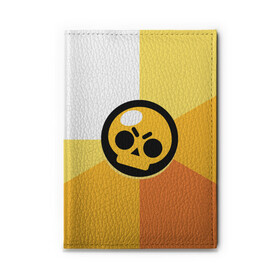 Обложка для автодокументов с принтом BRAWL STARS в Ухте, натуральная кожа |  размер 19,9*13 см; внутри 4 больших “конверта” для документов и один маленький отдел — туда идеально встанут права | brawl stars | бравл старс | бравлер | лого | логотип бравл старс