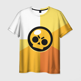 Мужская футболка 3D с принтом BRAWL STARS в Ухте, 100% полиэфир | прямой крой, круглый вырез горловины, длина до линии бедер | brawl stars | бравл старс | бравлер | лого | логотип бравл старс