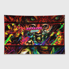 Флаг-баннер с принтом HOTLINE MIAMI в Ухте, 100% полиэстер | размер 67 х 109 см, плотность ткани — 95 г/м2; по краям флага есть четыре люверса для крепления | abstraction games | dennaton games | devolver digital | game | hotline miami | hotline miami 2: wrong number | retrowave | synthwave | мотель | мотель майами