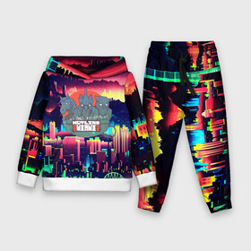 Детский костюм 3D (с толстовкой) с принтом HOTLINE MIAMI в Ухте,  |  | abstraction games | dennaton games | devolver digital | game | hotline miami | hotline miami 2: wrong number | retrowave | synthwave | мотель | мотель майами