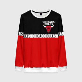 Женский свитшот 3D с принтом CHICAGO BULLS | ЧИКАГО БУЛЛС в Ухте, 100% полиэстер с мягким внутренним слоем | круглый вырез горловины, мягкая резинка на манжетах и поясе, свободная посадка по фигуре | 23 | bulls | chicago bulls | jordan | logo | michael jordan | nba | paris saint germain | psg | red | sport | быки | джордан | лого | майкл джордан | псж | спорт | чикаго буллс