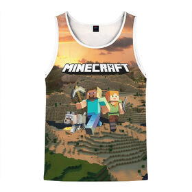 Мужская майка 3D с принтом Minecraft в Ухте, 100% полиэстер | круглая горловина, приталенный силуэт, длина до линии бедра. Пройма и горловина окантованы тонкой бейкой | Тематика изображения на принте: craft | game | mine | minecraft | minecraftmemories | pixel | tnt | twitter | блок | динамит | игра | красный блок | майнкрафт | маркус перссон | пиксель | ремесло | тротил | шахта