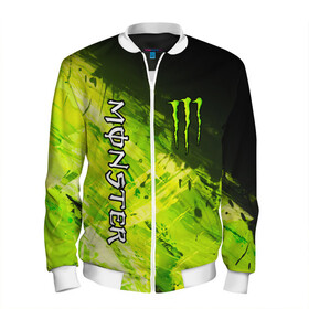 Мужской бомбер 3D с принтом MONSTER ENERGY в Ухте, 100% полиэстер | застегивается на молнию, по бокам два кармана без застежек, по низу бомбера и на воротнике - эластичная резинка | black monster | bmx | claw | cybersport | energy | monster | monster energy | moto | motocross | race | sport | киберспорт | когти | монстер энерджи | монстр | мото | мотокросс | ралли | скейтбординг | спорт | энергия