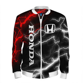 Мужской бомбер 3D с принтом HONDA в Ухте, 100% полиэстер | застегивается на молнию, по бокам два кармана без застежек, по низу бомбера и на воротнике - эластичная резинка | acura | auto | cr z | honda | honda power | japan | japanese | nsx | sport | авто | автомобиль | автомобильные | акура | бренд | марка | машины | спорт | хонда | япония