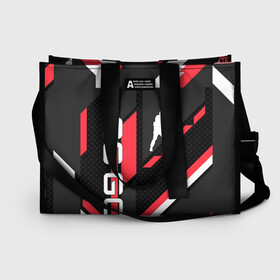 Сумка-шоппер 3D с принтом CS GO CYREX в Ухте, 100% полиэстер | застегивается на металлическую кнопку; внутренний карман застегивается на молнию. Стенки укреплены специальным мягким материалом, чтобы защитить содержимое от несильных ударов
 | astralis | awp | counter strike | cs go | cs go global offensive | cs:go | faze clan | hyper beast | team liquid | астралис | кс го | тим ликвид | фейз клан | хайпер бист