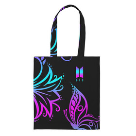 Шоппер 3D с принтом  BTS в Ухте, 100% полиэстер | Плотность: 200 г/м2; Размер: 34×35 см; Высота лямок: 30 см | bangtan | bighit | boy | fake love | j hope | jimin | jin | jungkook | korea | kpop | live | luv | mic drop | rm | suga | v | with | бтс | кей | поп