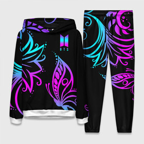 Женский костюм 3D (с толстовкой) с принтом BTS в Ухте,  |  | bangtan | bighit | boy | fake love | j hope | jimin | jin | jungkook | korea | kpop | live | luv | mic drop | rm | suga | v | with | бтс | кей | поп