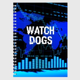 Тетрадь с принтом Watch Dogs в Ухте, 100% бумага | 48 листов, плотность листов — 60 г/м2, плотность картонной обложки — 250 г/м2. Листы скреплены сбоку удобной пружинной спиралью. Уголки страниц и обложки скругленные. Цвет линий — светло-серый
 | ded sec | game | name | ubisoft | watch dogs | watch dogs 2 | watch dogs legion | город | девушка | дрон | игры | имена | компьютеры | пистолет | телефон | технологии | хакер | юби
