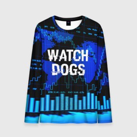 Мужской лонгслив 3D с принтом Watch Dogs в Ухте, 100% полиэстер | длинные рукава, круглый вырез горловины, полуприлегающий силуэт | ded sec | game | name | ubisoft | watch dogs | watch dogs 2 | watch dogs legion | город | девушка | дрон | игры | имена | компьютеры | пистолет | телефон | технологии | хакер | юби
