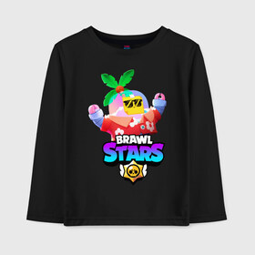 Детский лонгслив хлопок BRAWL STARS TROPICAL SPROUT: в Ухте, 100% хлопок | круглый вырез горловины, полуприлегающий силуэт, длина до линии бедер | brawl stars | crow | gale | leon | leon shark | max | mr.p | sally leon | shark | sprout | tara | tropical sprout | virus 8 bit | werewolf leon | акула | берли | бравл старс | ворон | макс | оборотень