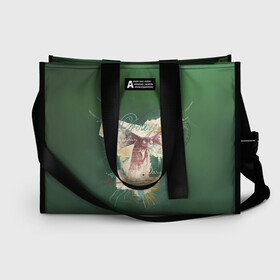 Сумка-шоппер 3D с принтом Doxy в Ухте, 100% полиэстер | застегивается на металлическую кнопку; внутренний карман застегивается на молнию. Стенки укреплены специальным мягким материалом, чтобы защитить содержимое от несильных ударов
 | beasts | fantastic | niffler | vdzajul | веретенница | горегубка | гром | злыдень | камуфлори | лечурка | лукотрус | нунду | ньют | нюхлер | нюхль | окками | сносорог | фантастические