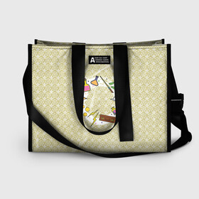 Сумка-шоппер 3D с принтом Фантастические твари в Ухте, 100% полиэстер | застегивается на металлическую кнопку; внутренний карман застегивается на молнию. Стенки укреплены специальным мягким материалом, чтобы защитить содержимое от несильных ударов
 | beasts | fantastic | niffler | vdzajul | веретенница | горегубка | гром | злыдень | камуфлори | лечурка | лукотрус | нунду | ньют | нюхлер | нюхль | окками | сносорог | фантастические