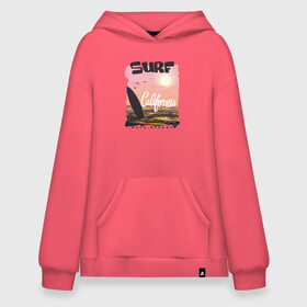 Худи SuperOversize хлопок с принтом Surf California в Ухте, 70% хлопок, 30% полиэстер, мягкий начес внутри | карман-кенгуру, эластичная резинка на манжетах и по нижней кромке, двухслойный капюшон
 | america | california | skate | summer | surf | travel | usa | америка | доска | калифорния | лето | надпись | отдых | отпуск | сёрф | сёрфинг | скейт | сша | узор | узоры | шрифт