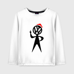 Детский лонгслив хлопок с принтом Volkswagen (Z) в Ухте, 100% хлопок | круглый вырез горловины, полуприлегающий силуэт, длина до линии бедер | amarok | arteon | bora | caravelle | golf | polo | scirocco | teramont | tiguan | touareg | transporter | volkswagen | vw | wv | авто | автомобиль | ам | бора | бренд | народный автомобиль | фольксваген