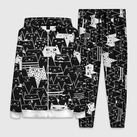 Женский костюм 3D с принтом КОТЫ BLACK в Ухте,  |  | cat | взгляд | кот | кот хипстер | котёнок | котятки | котятушки | кошечки | кошка | мордочка