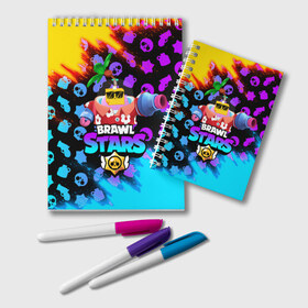 Блокнот с принтом BRAWL STARS SPROUT в Ухте, 100% бумага | 48 листов, плотность листов — 60 г/м2, плотность картонной обложки — 250 г/м2. Листы скреплены удобной пружинной спиралью. Цвет линий — светло-серый
 | bibi | brawl stars | coach mike | crow | gale | leon | leon shark | max | mecha crow | mortis | mr.p | phoenix | sally leon | sandy | spike | sprout | tara | unicorn | virus 8 bit | werewolf | ворон | оборотень