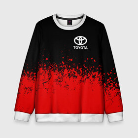 Детский свитшот 3D с принтом TOYOTA в Ухте, 100% полиэстер | свободная посадка, прямой крой, мягкая тканевая резинка на рукавах и понизу свитшота | auto | sport | toyota | авто | автомобиль | автомобильные | бренд | марка | машины | спорт | тойота