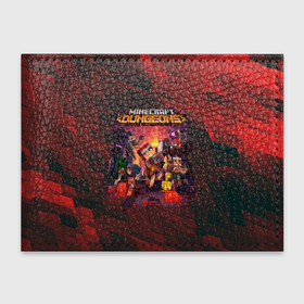 Обложка для студенческого билета с принтом Minecraft Dungeons в Ухте, натуральная кожа | Размер: 11*8 см; Печать на всей внешней стороне | action rpg | dungeons | minecraft | игра