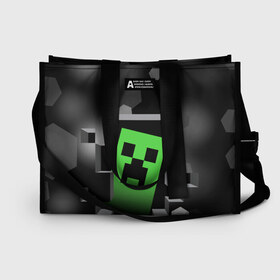 Сумка-шоппер 3D с принтом Minecraft в Ухте, 100% полиэстер | застегивается на металлическую кнопку; внутренний карман застегивается на молнию. Стенки укреплены специальным мягким материалом, чтобы защитить содержимое от несильных ударов
 | craft | game | mine | minecraft | minecraftmemories | pixel | tnt | twitter | блок | динамит | игра | красный блок | майнкрафт | маркус перссон | пиксель | ремесло | тротил | шахта