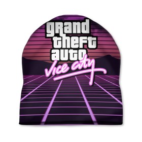 Шапка 3D с принтом GTA VICE CITY в Ухте, 100% полиэстер | универсальный размер, печать по всей поверхности изделия | grand theft auto | grove street | grove street 4 life | gta | gta 4 | gta 5 | gta sa | gta v | gta vice city | neon | samp | san andreas | vice city | грув стрит | игры | неон | самп | сан андреас