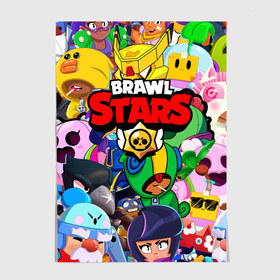 Постер с принтом BRAWL STARS ВСЕ БРАВЛЕРЫ в Ухте, 100% бумага
 | бумага, плотность 150 мг. Матовая, но за счет высокого коэффициента гладкости имеет небольшой блеск и дает на свету блики, но в отличии от глянцевой бумаги не покрыта лаком | bibi | brawl stars | coach mike | crow | gale | leon | leon shark | max | mecha crow | mortis | mr.p | nani | phoenix | sally leon | sandy | spike | sprout | tara | virus 8 bit | werewolf | ворон | оборотень