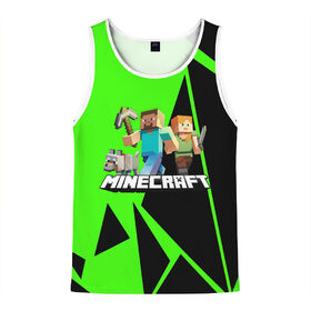 Мужская майка 3D с принтом Minecraft в Ухте, 100% полиэстер | круглая горловина, приталенный силуэт, длина до линии бедра. Пройма и горловина окантованы тонкой бейкой | Тематика изображения на принте: craft | game | mine | minecraft | minecraftmemories | pixel | tnt | twitter | блок | динамит | игра | красный блок | майнкрафт | маркус перссон | пиксель | ремесло | тротил | шахта