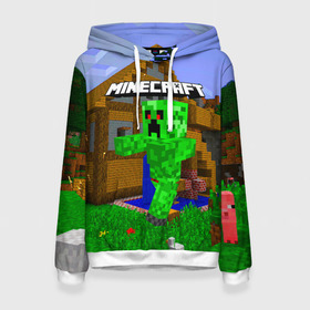 Женская толстовка 3D с принтом Minecraft. в Ухте, 100% полиэстер  | двухслойный капюшон со шнурком для регулировки, мягкие манжеты на рукавах и по низу толстовки, спереди карман-кенгуру с мягким внутренним слоем. | craft | game | mine | minecraft | minecraftmemories | pixel | tnt | twitter | блок | динамит | игра | красный блок | майнкрафт | маркус перссон | пиксель | ремесло | тротил | шахта