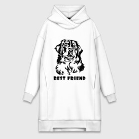Платье-худи хлопок BEST FRIEND (Z): в Ухте,  |  | best friend | dog | doggie | doggy | друг человека | другу | кинолог | лабрадор | мохнатый | пес | пёсель | пёсик | подарок | подруге | собака | собакен | собаки | собачка | собачнику