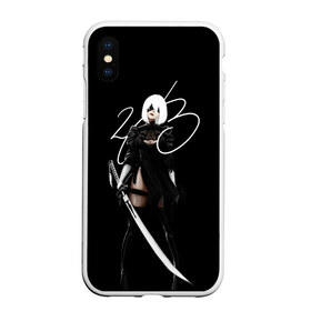 Чехол для iPhone XS Max матовый с принтом 2B в Ухте, Силикон | Область печати: задняя сторона чехла, без боковых панелей | Тематика изображения на принте: 2b | 2b nier automata | a2 | nier | nier automata | nier: automata | ниер | ниер автомата | ниир автомата | ньер автомата