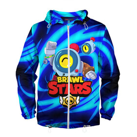 Мужская ветровка 3D с принтом BRAWL STARS NANI | БРАВЛ СТАРС НАНИ в Ухте, 100% полиэстер | подол и капюшон оформлены резинкой с фиксаторами, два кармана без застежек по бокам, один потайной карман на груди | Тематика изображения на принте: bibi | brawl stars | coach mike | crow | gale | leon | leon shark | max | mecha crow | mortis | mr.p | nani | phoenix | sally leon | sandy | spike | sprout | tara | virus 8 bit | werewolf | ворон | оборотень