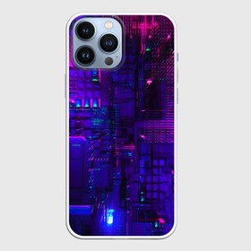 Чехол для iPhone 13 Pro Max с принтом NEON CUBES в Ухте,  |  | Тематика изображения на принте: abstract | abstraction | color | fractal | geometry | paitnt | polygon | polygonal | psy | абстракция | геометрия | краски | неоновые | полигоны | психоделика | фрактал