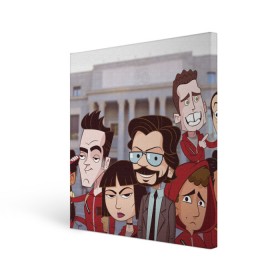 Холст квадратный с принтом La Casa de Papel (Z) в Ухте, 100% ПВХ |  | Тематика изображения на принте: la casa de papel | netflix | берлин | бумажный дом | лиссабон | профессор | сальва | токио