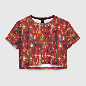 Женская футболка Crop-top 3D с принтом Мир Рика и Морти в Ухте, 100% полиэстер | круглая горловина, длина футболки до линии талии, рукава с отворотами | adult swim | cartoon network | rick and morty | vdsvar | рик и морти | чудища